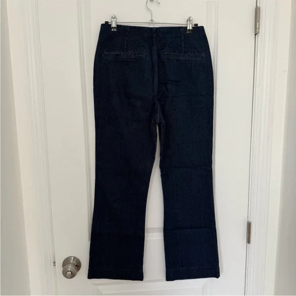 ZARA FRONT POCKET FLARED ANKLE LENGTH JEANS size 6 - Picture 6 of 12